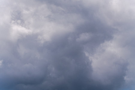 White textured clouds in the sky