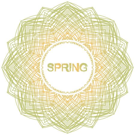 Bright abstract object from the line that says "Spring". It may be used for advertising purposes, for brochures, design websites, magazines, etc.のイラスト素材