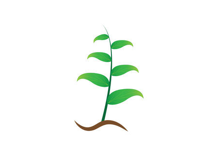 A green tree plant logo on white background vector illustrationのイラスト素材