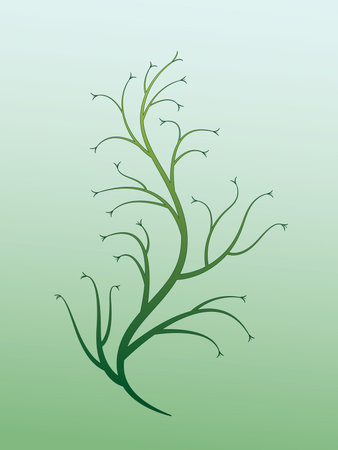 A green tree plant design background with branches and flowers vector illustrationのイラスト素材