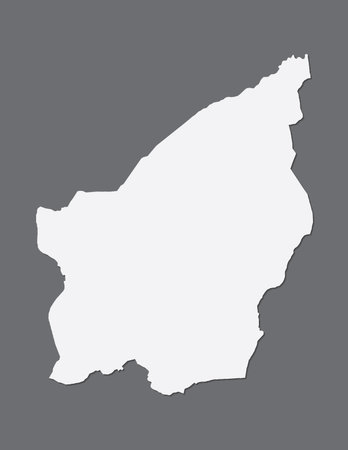 White color San Marino map using single border line on dark background vector illustrationのイラスト素材