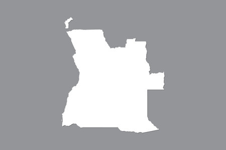 Angola vector map with single border using gray color on dark background illustrationのイラスト素材