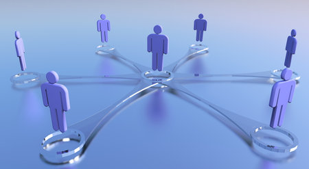 Human icons. Social network conceptの写真素材