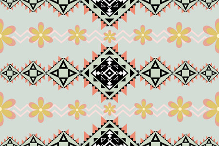 Seamless pattern with ethnic aztec ornament. Vector illustration.