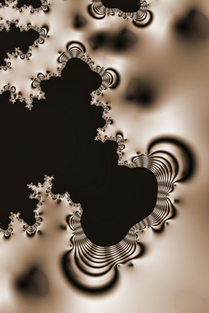 Fractal 2D texture. Computer generated. Beautiful mathematical patterns, visualized digitally. Mandelbrot set, sharp edges smooth gradientsの写真素材