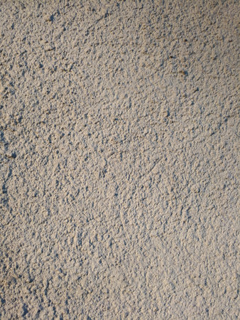 A rough plastered surface, showing an outer covering with the help of a casting, spraying of cement. A kind of facing of buildings from the outside. Free space for textの写真素材