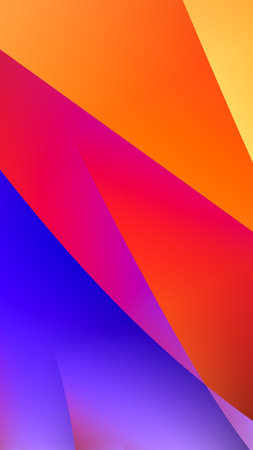 Abstract background with punchy pastels rainbow gradients, diagonal lines and  triangles, stories format, smartphone screen compatibleの写真素材