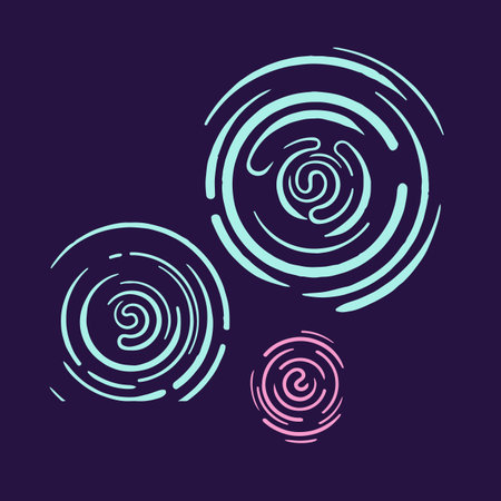 Fingerprint touch identification symbols, hand drawn vectorのイラスト素材