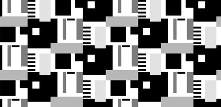 Seamless vector pattern - geometrical design, abstract architectural formsのイラスト素材