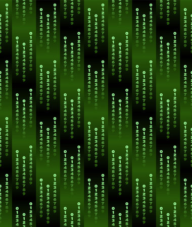 Vertical digits on green, vector seamless gradient text 0123456789のイラスト素材
