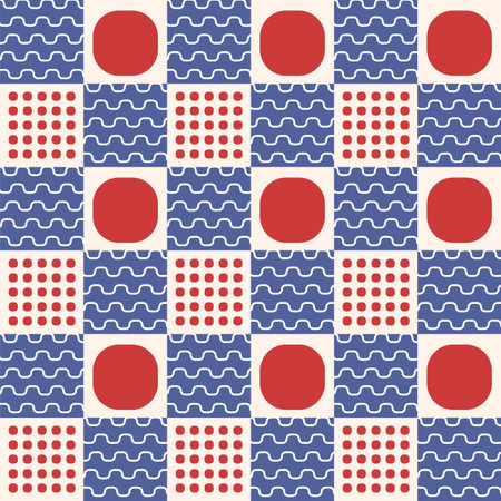 Abstract minimalist geometry, punchy forms and colors that demand attention, seamlessのイラスト素材