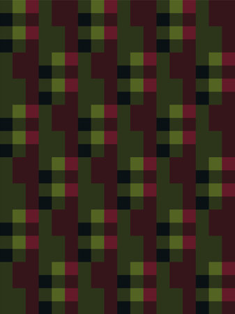 Christmas colors, seamless vector plaid pattern - red and greenのイラスト素材