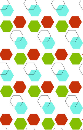 Abstract minimalist vector geometry, punchy forms and colors that demand attention, seamlessのイラスト素材