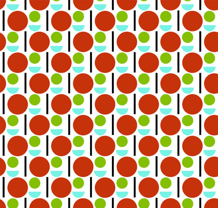 Abstract minimalist vector geometry, punchy forms and colors that demand attention, seamlessのイラスト素材