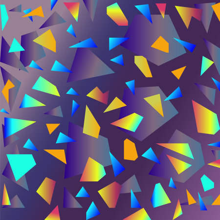 Pattern made of triangles with rainbow effect, beautiful vector cristal structureのイラスト素材