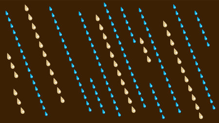 Vector pattern made of cartoon raindropsのイラスト素材
