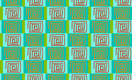 Seamless vector pattern made of cartoon spiralsのイラスト素材