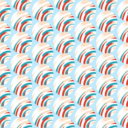 Seamless vector pattern made of abstract round forms, 3D effectのイラスト素材