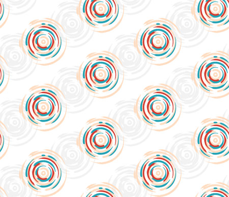 Seamless vector pattern made of abstract round formsのイラスト素材