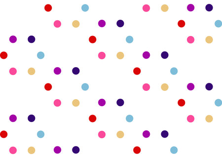 Cheerful colored dots, seamless vector pattern on whiteのイラスト素材