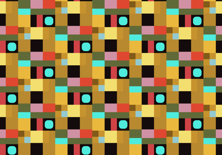 Abstract minimalist vector geometry, punchy forms and colors that demand attention, seamlessのイラスト素材