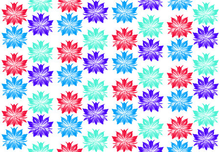 Seamless vector pattern made of beautiful flowersのイラスト素材
