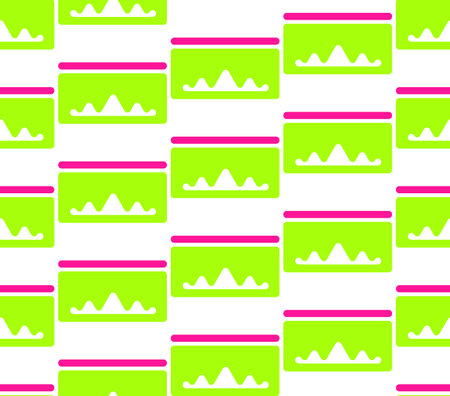 Cartoon math function graph, seamless vector patternのイラスト素材