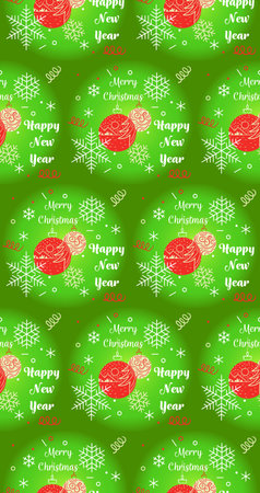 New Year packaging paper Merry Christmas, seamless vector backgroundのイラスト素材
