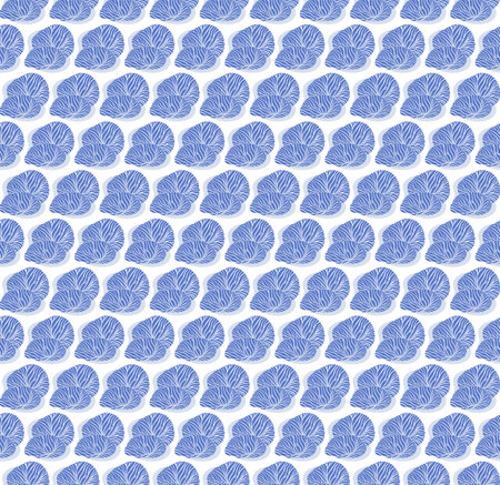 Seamless pattern made of seaweed, starfish and coralsのイラスト素材