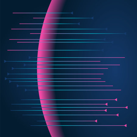 Technology style background with wires on deep blueのイラスト素材