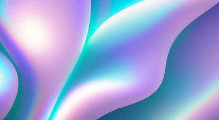 Modern abstract background with holographic gradients, designer lighting, pastels with milky glassmorphism effect, soft touch, space and universe mood, AI Generatedの素材