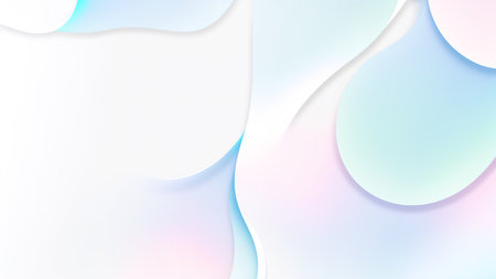 Abstract Image with Pastel Colors and Curved Shapes, AI Generated Backgroundの素材