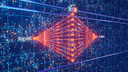 Innovative Parallel Data Processing in Machine Learning Transformers, 3D illustrationの写真素材