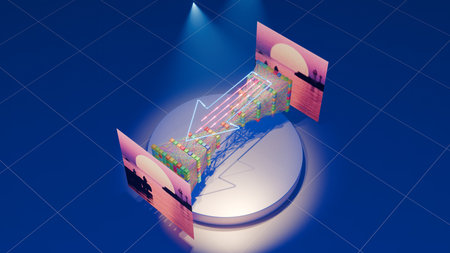 Visualization of Autoencoder for Image Denoising: From Noisy Input to Clean Output, 3D rendering