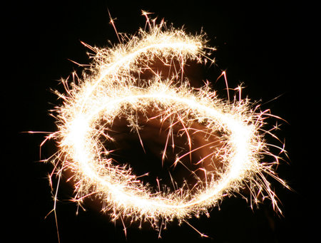 Sparkler sixの写真素材