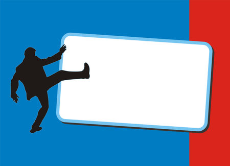 Banner with silhouettes of businessmanのイラスト素材