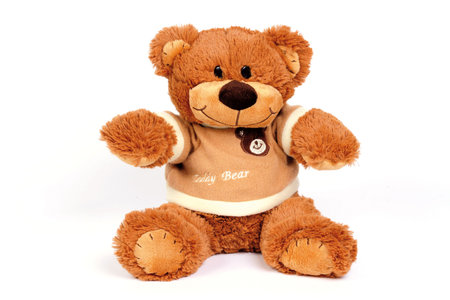 Teddy bear isolated on white backgroundの写真素材