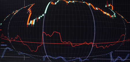 stock chart abstraction balloon in the futureの写真素材