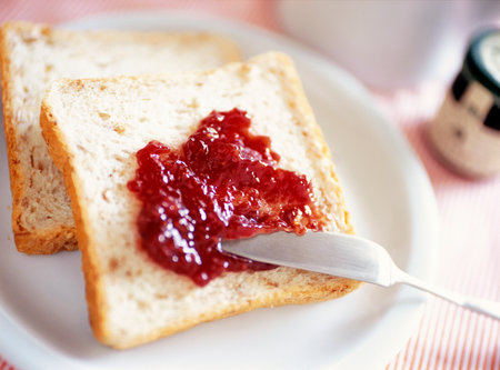 Rye bread and jam