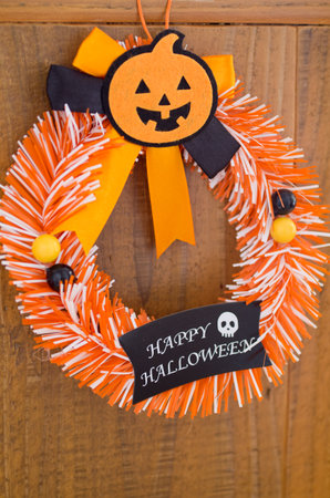 Trick Or Treat Sign on Doorの写真素材