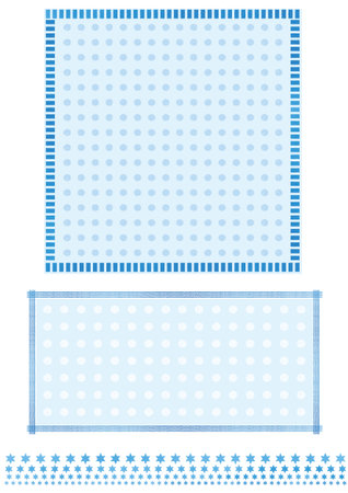 Blue frame setのイラスト素材