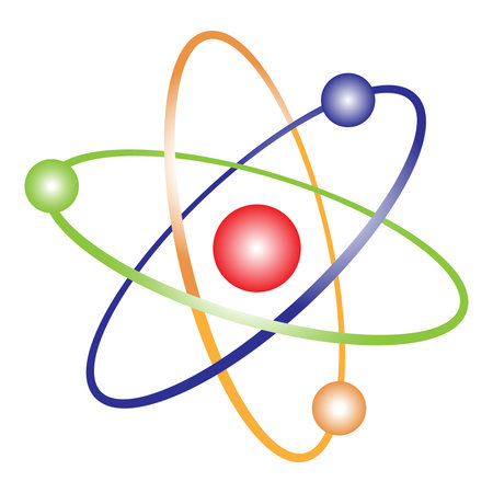 Clipart Isolated Element, Atom Module, Back to School, Science, Chemistry Testのイラスト素材