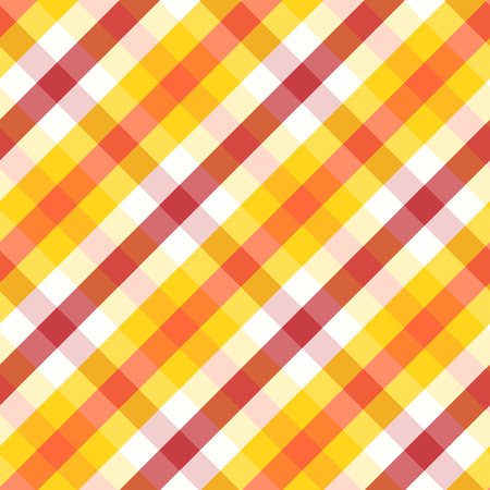 Seamless Plaid Pattern in Bright Autumn Colors, Cozy, Warm Feelingのイラスト素材