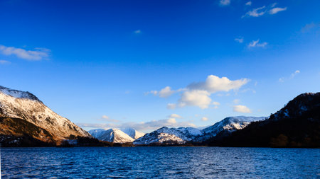 Patterdale View.  The view across Ullswater through Patterdale valley in the English Lake District national park.の写真素材