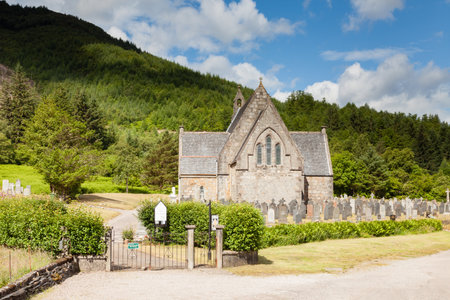 St Johns Church,Ballachulish.  St Johns Church in Ballachulish, Scotland.  The Scottish Episcotal church was built in 1842.のeditorial素材