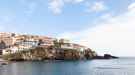 Camara de Lobos, a fishing village on the Portuguese island of Madeira.  The village was loved by the late Sir Winston Churchill.のeditorial素材