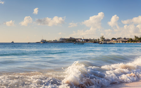 Carlisle Bay in Bridgetown, Barbados.  It is a small natural harbour that has been turned into a marine park popular for scuba diving.のeditorial素材