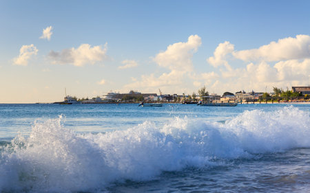 Carlisle Bay in Bridgetown, Barbados.  It is a small natural harbour that has been turned into a marine park popular for scuba diving.のeditorial素材