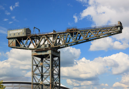 The Finnieston Crane is a disused cantilever crane on the banks of the River Clyde in Glasgow, Scotland.のeditorial素材