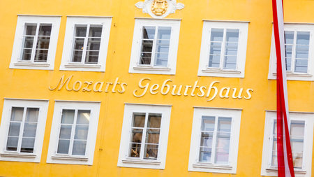 The birthplace of Wolgang Amadeus Mozart.  Mozart was a classical composer born in 1756.のeditorial素材